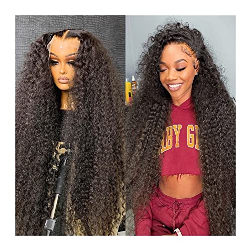 Perücke Deep Wave Spitzenfront menschliches Haar Perücken 8-40 Zoll Welle kurvige Spitzenverschluss Perücken 150% natürliches schwarzes brasilianisches Remy Haar transparentes Spitzenperücken für von YIHANSS