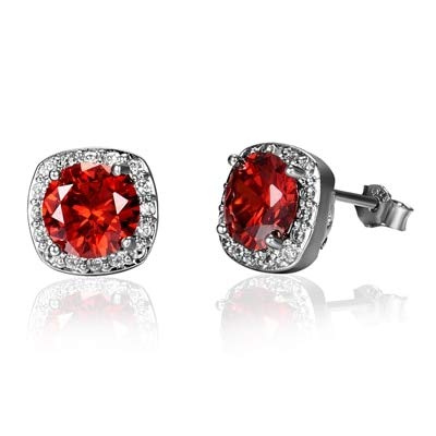Ruby Citrine Emerald 3 Farben Ohrringe Frauen Ohrring 925 Schmuckparty Jubiläum Hochzeits Geburtstag Geschenke von YIHANSS