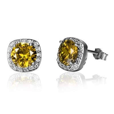 Ruby Citrine Emerald 3 Farben Ohrringe Frauen Ohrring 925 Sterling Silber Schmuckparty Jubiläum Hochzeits Geburtstag Geschenke von YIHANSS