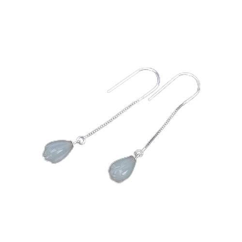 S925 Eingelegte Hetian Jade und weiße Magnolien -Blumenohrringe für Frauen Ohrringe S925 Eingelegte Hetian Jade und weiße Magnolien -Blumenohrringe für Frauen Ohrringe von YIHANSS