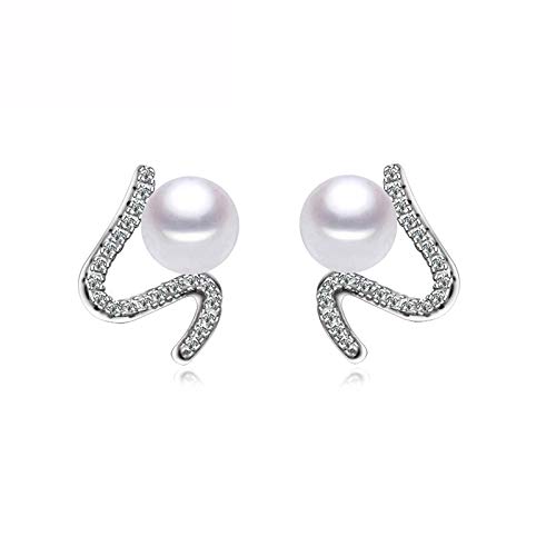 Süßwasserperlenohrringe High Shine Pearl Jewelry Classic 925 Silberohrringe für Frauen Party Hochzeit Ohrringe Weiß Pink Süßwasserperlenohrringe High Shine Pearl Jewelry Classic 925 Silberohrringe für Frauen Party Hochzeit Ohrringe Weiß Pink von YIHANSS