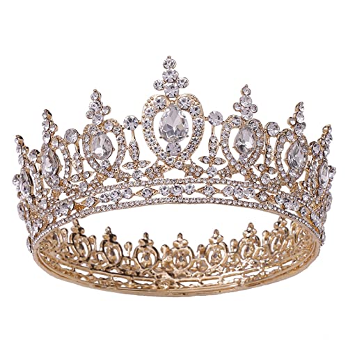 Tiara Crown, Crystal Queen Crowns Strass -Prinzessin Tiaras, Braut Hochzeitshaarzubehör, Strass Tiara Crown für Hochzeit, Modenschau oder andere besondere Veranstaltung (Farbe: Silber) von YIHANSS