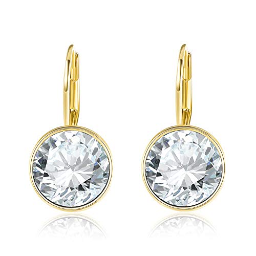 Weihnachtsschmuck Fashion Round Crystal Stone Stud Ohrringe Strass Ohrringe für Frauen weibliche Geschenk von YIHANSS