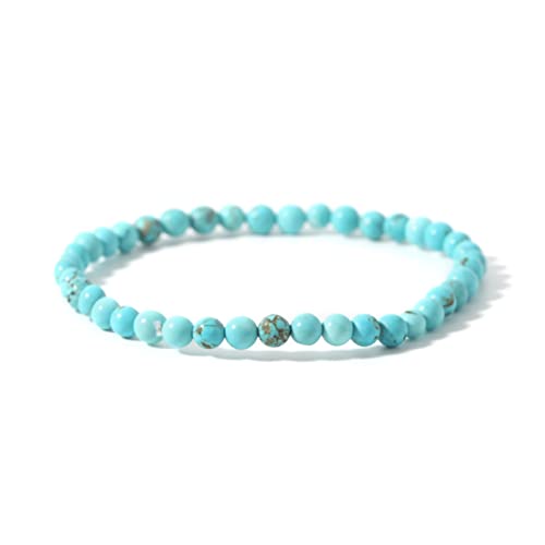 YIHANSS Armband für Frauen 4mm Mini Naturstein Perlen Energie elastisches Armband Männer Frauen Paare einfache Freizeit Sportreise Fashion Party Freundschaftsarmband Schmuck (Größe: 19 cm, Farbe: J) von YIHANSS