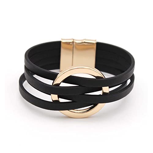 YIHANSS Armband für Frauen Mode -Armbänder & Armreifen elegante Mehrschichtige Wide Wrap Armband weibliche Schmuckarmbandschmuck (Farbe: Grau) von YIHANSS