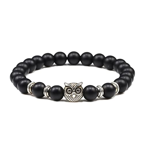 YIHANSS Armband für Frauen schwarzer Lava Tiger Auge verwitterte Steinarmbänder Knochen Klassiker Eulen Perlen natürliches Charme Armband für Frauen und Männer Yogaschmuck Armband Schmuck (Farbe: D) YIHANSS Armband für Frauen schwarzer Lava Tiger Auge verwitterte Steinarmbänder Knochen Klassiker Eulen Perlen natürliches Charme Armband für Frauen und Männer Yogaschmuck Armband Schmuck (Farbe: D) von YIHANSS