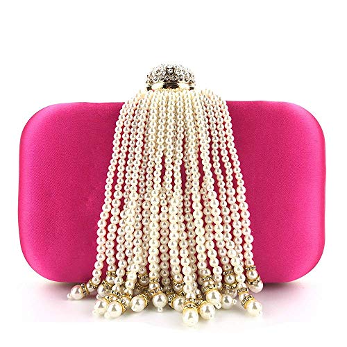 YIHANSS Damen Clutch Bag Frauen Abend Handtaschen Geldbeutel Perle mit einem abnehmbaren Kettenriemen für Hochzeitsfeier formelle Gelegenheit Handtaschen (Gold) von YIHANSS