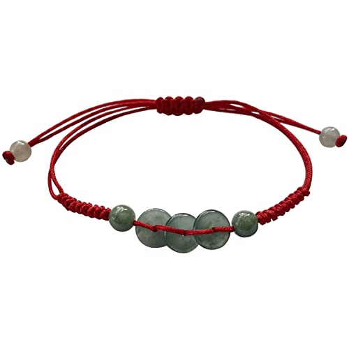 YIHANSS Echte natürliche Myanmar Jade Donut Armband Schmuck Unisex Green Jade Bracelets für Frauen runden Donut Strand Armbänder Geschenk für ihren Zimt YIHANSS Echte natürliche Myanmar Jade Donut Armband Schmuck Unisex Green Jade Bracelets für Frauen runden Donut Strand Armbänder Geschenk für ihren Zimt von YIHANSS