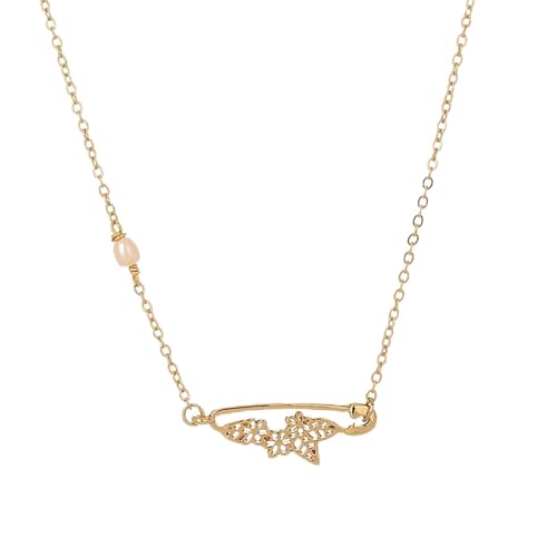 YIHANSS Halsketten Fashion Metal Butterfly Safety Pin Verstellbarer personalisierter Schmuckgeschenke für Frauen Gothic Schriftstil, Gold YIHANSS Halsketten Fashion Metal Butterfly Safety Pin Verstellbarer personalisierter Schmuckgeschenke für Frauen Gothic Schriftstil, Gold von YIHANSS