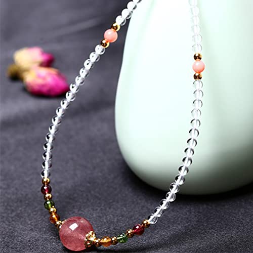 YIHANSS Halsketten Feng Shui Weißer Kristall Reichtum Halskette Amethyst Charme Heilung Chakra Kristall Amulett Lucky Wealth Ward Off böse Geister Pullover Kette Anziehen Reichtum Geld Männer Frauen, von YIHANSS