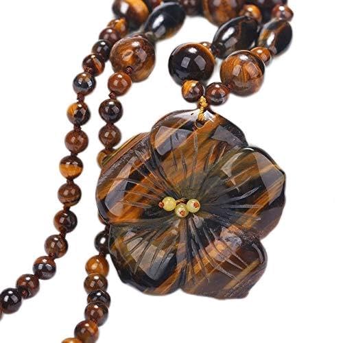 YIHANSS Halsketten Malachit Halskette Anhänger Kristallblume Statement Frauen Pullover Kette Mode Kurzschmuck Accesorios Joyeria Mujer von YIHANSS