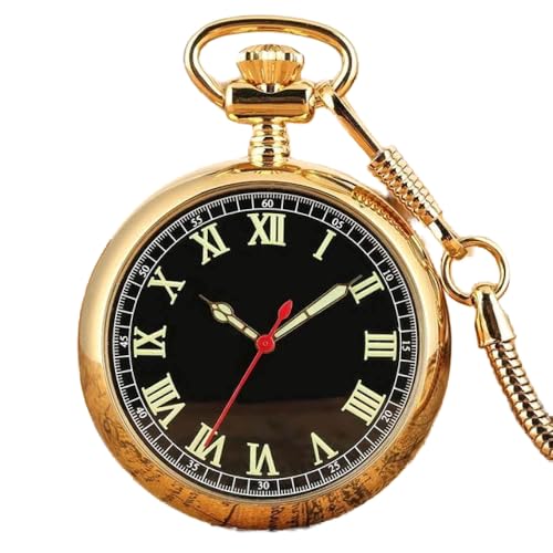 YIHANSS Mechanische Taschenuhr mit automatischem Selbstaufzug und leuchtendem Ziffernblatt und Schlangenkette, luxuriöse Taschenuhr mit Nachtleuchtender Fluoreszenz von TSVSSGFU(売店)