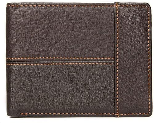 YIHANSS Retro Kurze Herrenbrieftasche Multi-Card Pocket Wallet Reißverschluss Münzbörse Business Wallet Herren (Farbe: D, Größe: 12 * 9,5 cm) von YIHANSS