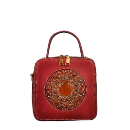 YIHANSS Vintage-Damentasche, handgefertigt, Totem-Handtasche, Damen-Umhängetasche mit Prägung (Farbe: 3er-Pack, Größe von YIHANSS