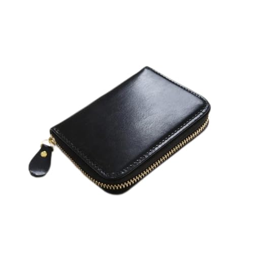 YIHANSS Vintage-Leder-Kartentaschen-Geldbörse, Herren- und Damen-Reißverschluss, multifunktionale Kurze Damen-Leder-Geldbörse von YIHANSS