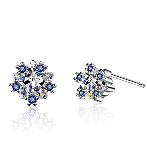 Zelligkeit Einfache Schneeflockenohrohrstollen Zricon Silber 925 Schmuck Edelstein Ohrringe für Frauen Saphirstar zartes weibliches Geschenk Zelligkeit Einfache Schneeflockenohrohrstollen Zricon Silber 925 Schmuck Edelstein Ohrringe für Frauen Saphirstar zartes weibliches Geschenk von YIHANSS