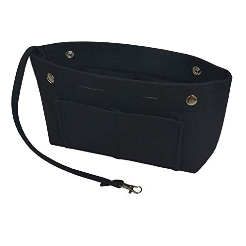 YIICOOLY Filz-Tasche, Handtasche, Organizer, Einteiler, Shaper Tasche in Tasche, Schwarz (schwarz), Large von YIICOOLY