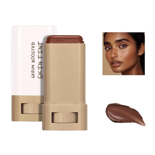 Melambo Skin Tint, Melambo Serum Boosted Skin Tint Balm, Foundation Stick Beauty Balm Serum Boosted Skintint, Feuchtigkeitsspendender Beautybalsam für Frauen (01#) von YIIRA