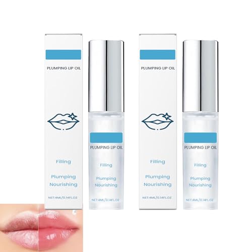 Spicule Plumping Lip Shot, langanhaltendes feuchtigkeitsspendendes Lippenserumöl für Frauen, Lippenpflege für Tag und Nacht, spendet Feuchtigkeit und pflegt trockene Lippen (2pcs) von YIIRA