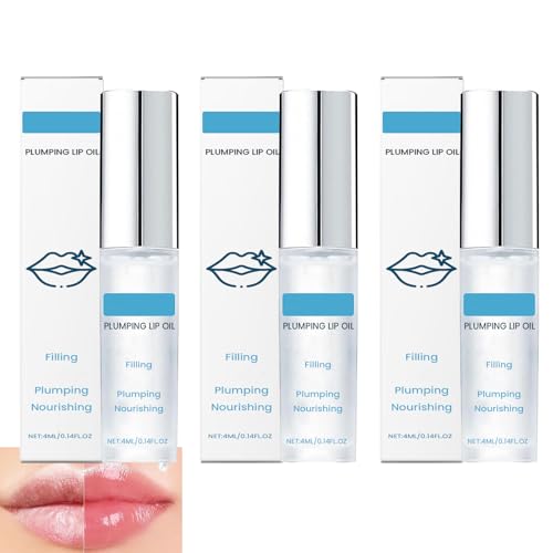 Spicule Plumping Lip Shot, langanhaltendes feuchtigkeitsspendendes Lippenserumöl für Frauen, Lippenpflege für Tag und Nacht, spendet Feuchtigkeit und pflegt trockene Lippen (3pcs) von YIIRA
