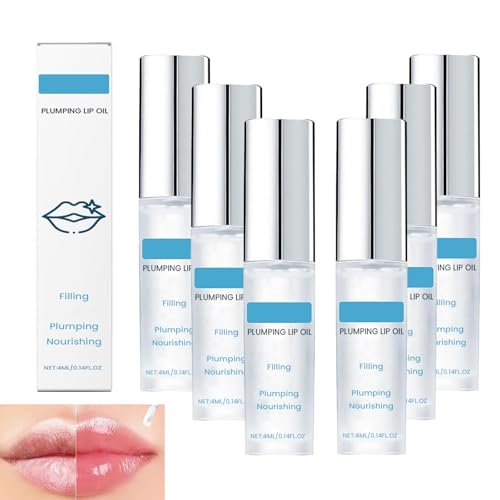 Spicule Plumping Lip Shot, langanhaltendes feuchtigkeitsspendendes Lippenserumöl für Frauen, Lippenpflege für Tag und Nacht, spendet Feuchtigkeit und pflegt trockene Lippen (6pcs) von YIIRA