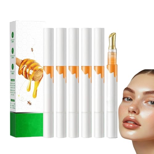 Transparente, farblose, feuchtigkeitsspendende Lip Plumping Essences, Lip Essences Oil, klebt nicht und ist langanhaltend für Frauen (6Pcs) von YIIRA