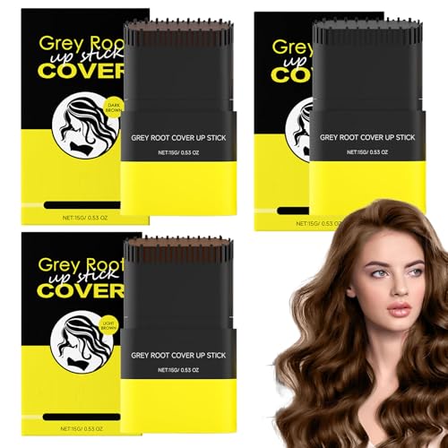 YIIRA Carylook Haarfarbenstab, tragbarer Haarfärbemamm für graue Haare, wasserdicht und schweißdichtes Haarfärbemittel, Roseionly BOUM up 2 in 1, sicher für Frauen & Männer (Black+DarkBrown+Brown) von YIIRA