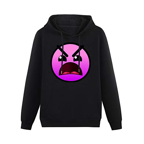YIJIALIN Geometry Dash Game Cotton Pullover Long Sleeve Hoody Sweatshirts Black S von YIJIALIN