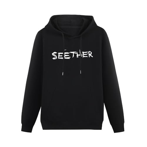 YIJIALIN Seether Rock Logo Hoodies Long Sleeve Pullover Loose Hoody Sweatershirt Black 3XL von YIJIALIN