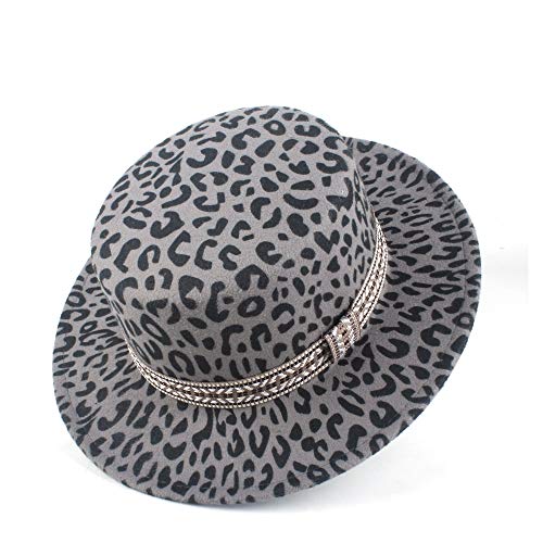 YIJIAN-HAT Unisex, Elegant, Filzhut Neue Wohnung Filz Jazz Zylinderhut Wolle Polyester Fedora-Hut-Damen Weit Woven Gürtel Winter-Melone Panama Porkpie Cap Hochzeit Urlaub Party-Hut(Grau) von YIJIAN-HAT