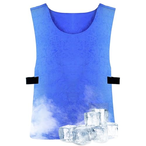 YIK TUNG Eisweste, Kühlweste, Verstellbar Kaltweste, Sommer Hitzebeständige Cooling Weste, Sofort Ice Cooling Vest, PVA Wasserdichte Eisweste, Arbeitsweste für Männer Frauen im Freien von YIK TUNG