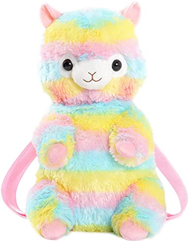 Cartoon Tier Hamster Rucksack süße Plüschtier Snack Tasche Puppe Rucksack Allgleiches Damen Umhängetasche (Yellow) von YILANLAN