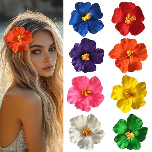 YILANPIN Haarspangen mit hawaiianischen Blumen, 9,9 cm, künstliche Blumen-Clips für Damen, dickes, dünnes Haar, große Plumeria, tropische Blumen-Haarspangen für Sommer, Urlaub, Strand, Party, Zubehör, YILANPIN Haarspangen mit hawaiianischen Blumen, 9,9 cm, künstliche Blumen-Clips für Damen, dickes, dünnes Haar, große Plumeria, tropische Blumen-Haarspangen für Sommer, Urlaub, Strand, Party, Zubehör, von YILANPIN
