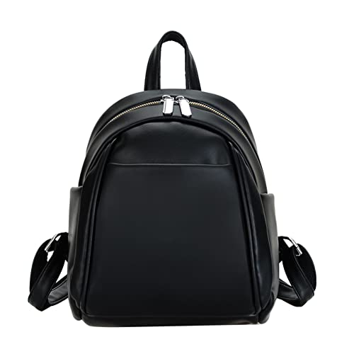 Kleiner Rucksack Geldbörse für Damen und Mädchen, Mode Leder Mini Damen Rucksack Tasche Casual Daypacks, Schwarz von YILCER