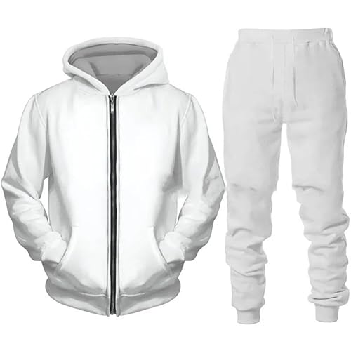 YILDEX Lustige DIY Personalisierte Kleidung Mode 3D Druck Trainingsanzug Herren Damen Hoodie/Reißverschluss/Hose/Set Benutzerdefinierte Paar Sportbekleidung Anzug Zipper Hoodie Set,XXL von YILDEX