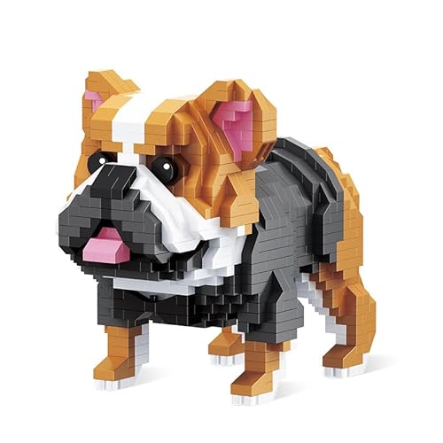 YILETKC Niedliche Hund Mikro Bausteine, 1021 Teile Englische Bulldogge Klemmbausteine Spielzeug Modell, DIY Mini Bausteine Spielzeug, Geschenk für Kinder und Erwachsene Architektur YILETKC Niedliche Hund Mikro Bausteine, 1021 Teile Englische Bulldogge Klemmbausteine Spielzeug Modell, DIY Mini Bausteine Spielzeug, Geschenk für Kinder und Erwachsene Architektur von YILETKC