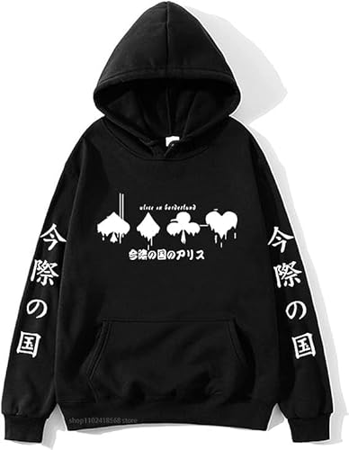 Alice in Borderland Hoodies Männer Cartoon Karten Sweatshirt Harajuku Grafik Streetwear Frauen Anime Tops Männer Kleidung - Geschenk von YILILK