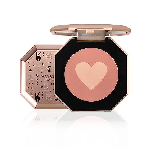 Coffee Blush Love Coffee Carved Blush Natural Two-Color Brighten Teint Matte Rouge Nude Makeup Not Stuck Powder Blush Eye Shadow Lasting Soft Girly Pink von YILILK