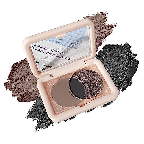 Kleine Würfel Smoky Lidschatten Palette Deep Black Brown Tricolor Lidschatten Palette Gothic Make-up Matte Glitter Easy Blend Wasserdicht Langlebig Professionelle Augenpalette von YILILK