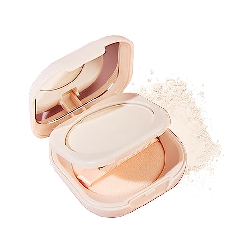 Milk Tea Makeup Powder Cake Facial Matte Loose Powder Oil Control Waterproof Concealer Multifunctional Makeup Palette Natural Skin Tone Soft Touch Self-contained Mirror Puff von YILILK