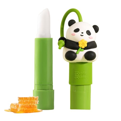 Panda Sleeping Lip Chapstick, Kawaii-Lippenbalsam für Kinder, Mädchen, Jungen, natürlicher Chapstick für Kinder, transparent, matt, Feuchtigkeitscreme, langanhaltende Nachtbehandlungen, Lippenpflege von YILILK