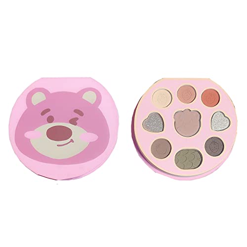 Pink Bear Lidschatten, neun Farben, schimmernde Lidschatten-Palette, matt, nackter Lidschatten, ultra-mischbar, langlebig, hochpigmentiert, natürlich aussehend, Make-up-Palette für Frauen von YILILK