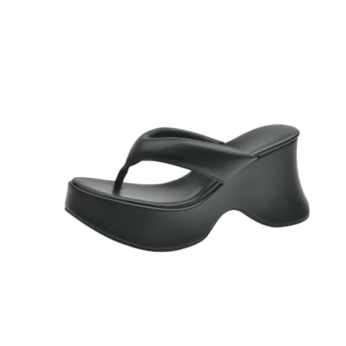 YIMAISZQ Flip Flops Damen Frauen Dicke Sohle Keil Absatz Sommer Clip-zehe Sandalen Rutschfeste Outdoor-pantoffeln-schwarz-38 YIMAISZQ Flip Flops Damen Frauen Dicke Sohle Keil Absatz Sommer Clip-zehe Sandalen Rutschfeste Outdoor-pantoffeln-schwarz-38 von YIMAISZQ