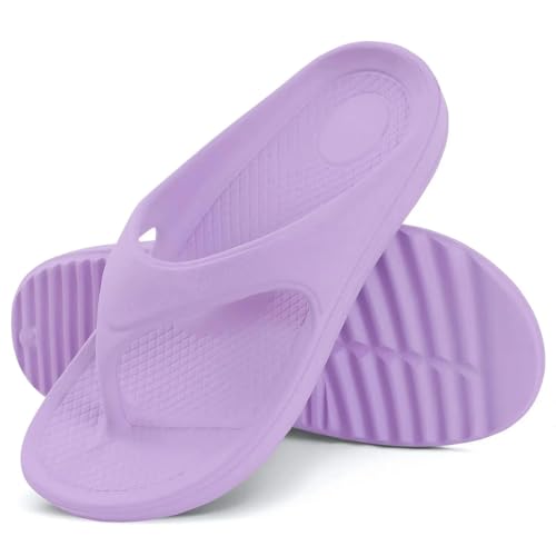 YIMAISZQ Flip Flops Damen Orthopädische Sandalen Für Frauen Bogen Unterstützung Wiederherstellung Kissen Weiche Outdoor Sommer Strandschuhe-lila-39 von YIMAISZQ