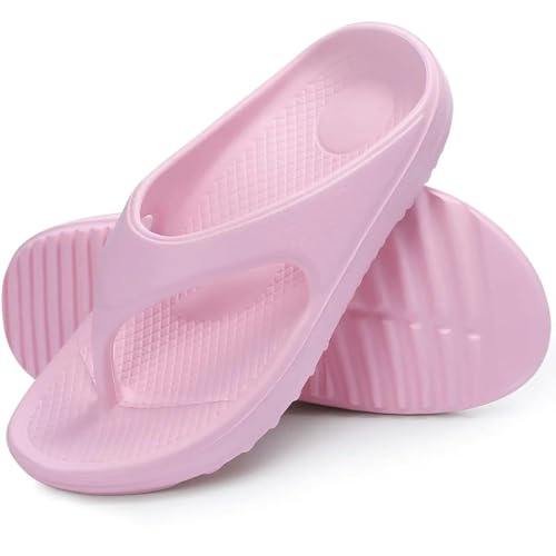 YIMAISZQ Flip Flops Damen Orthopädische Sandalen Für Frauen Bogen Unterstützung Wiederherstellung Kissen Weiche Outdoor Sommer Strandschuhe-rosa-40 von YIMAISZQ
