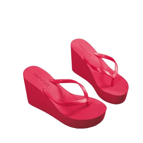 YIMAISZQ Flip Flops Damen Schuhe Komfort Sommer Frauen Keil Plattform Pantoffeln Outdoor Sport Strand Geöffnete Zehe Casual Schuhe-rot-37 YIMAISZQ Flip Flops Damen Schuhe Komfort Sommer Frauen Keil Plattform Pantoffeln Outdoor Sport Strand Geöffnete Zehe Casual Schuhe-rot-37 von YIMAISZQ
