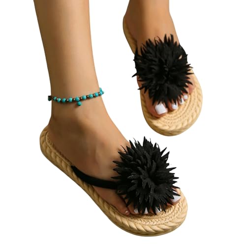 YIMAISZQ Flip Flops Damen Trend Rutschfeste Verschleißfeste Sonnenblumen Flache Flip-flops-schwarz-41 YIMAISZQ Flip Flops Damen Trend Rutschfeste Verschleißfeste Sonnenblumen Flache Flip-flops-schwarz-41 von YIMAISZQ