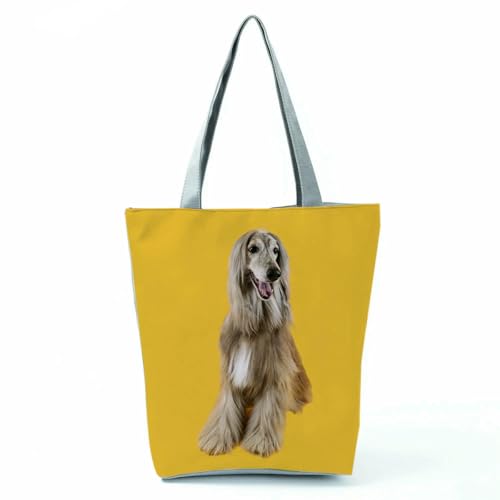 YIMAISZQ Schultertasche Damen Geschenktaschen Für Frauen Tragbarer Strandeinkaufstaschen Süße Hundedrucken Lässige Tier -umhängetaschen-hl7377 Hundetasche von YIMAISZQ