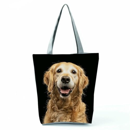 YIMAISZQ Schultertasche Damen Geschenktaschen Für Frauen Tragbarer Strandeinkaufstaschen Süße Hundedrucken Lässige Tier -umhängetaschen-hl7403 Hundetasche von YIMAISZQ