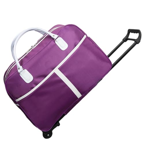 YIMAISZQ handgepäck Tasche Reisetasche Pull Rod Bag Hand -Lifted Short -distanz Travel Folding Gepäckbeutel-lila-große 24 Zoll von YIMAISZQ